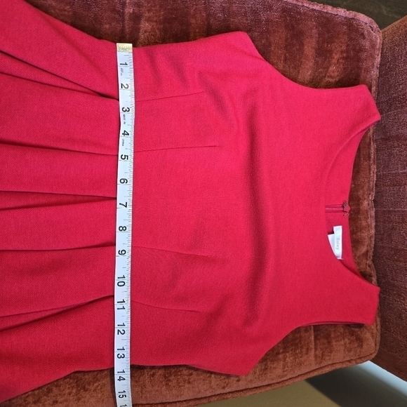 NWT Esley Sleeveless Red Pleated Fit and Flare Mini Dress Sz. S - Picture 8 of 12